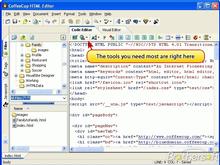 Tela de CoffeeCup HTML Editor 2005