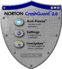 Tela de Norton Crash Guard v2.01
