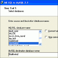 Tela de MSSQL-to-MySQL