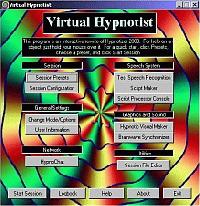 Tela de Virtual Hypnotist