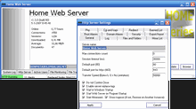 Tela de Home Web Server 1.9.1.162