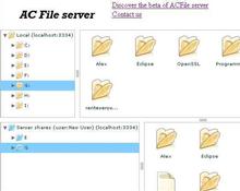 Tela de ACFile Server Beta