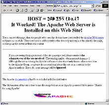 Tela de Apache HTTP Server 2.2.9