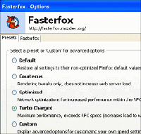 Tela de FasterFox