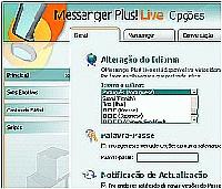 Tela de Messenger Plus Live