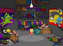Tela de The Simpsons - Barts House of Weirdness