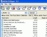 Tela de MEDA CD Ripper