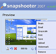 Tela de SnapShooter 2007