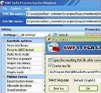 Tela de SWF to FLA Converter for PC