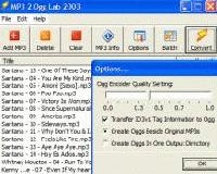Tela de MP3 2 Ogg Lab