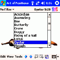 Tela de Art of Positions - 81 Kama Sutra Positions for Pocket PC