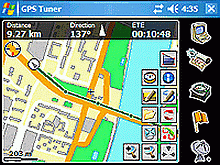 Tela de GPS Tuner for Pocket PC 2003