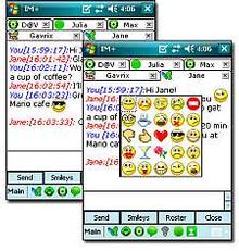 Tela de IM+ All-in-One Mobile Messenger (Pocket PC)