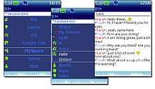 Tela de IM+ All-in-One Mobile Messenger (Java)