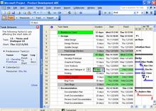 Tela de Microsoft Office Project Professional 2007