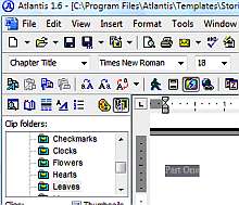 Tela de Atlantis Word Processor