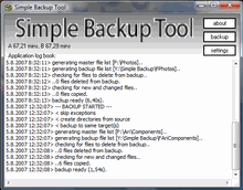 Tela de Simple Backup Tool 1.5.2.66