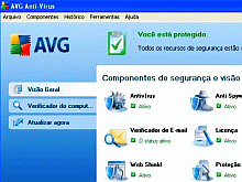 Tela de AVG Internet Security