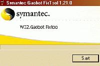 Tela de W32.Gaobot FixTool
