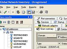 Tela de Global Network Inventory
