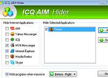 Tela de ICQ AIM Hider