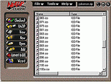 Tela de NetZip Classic 7.5
