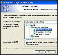 Tela de NSIS (Nullsoft Scriptable Install System) v2.15