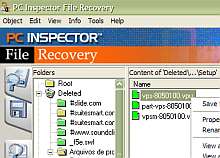 Tela de PC Inspector File Recovery
