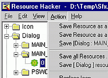Tela de Resource Hacker