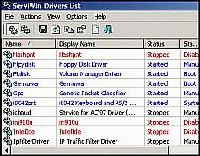 Tela de ServiWin v1.30 - Services/Drivers Manager