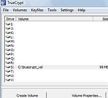 Tela de TrueCrypt 6.0a