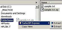 Tela de TurboZIP Express
