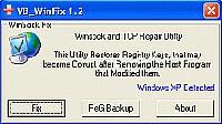 Tela de WinSock XP Fix v 1.2