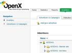 Tela de OpenX