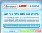 Tela de IdentityPal Lost and Found USB Drive