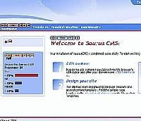 Tela de Saurus CMS Free