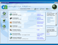 Tela de CA Internet Security Suite 2009