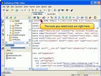 Tela de CoffeeCup HTML Editor 2005