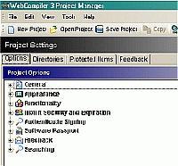 Tela de X2Net WebCompiler 3