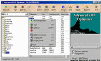 Tela de Advanced GIF Optimizer v2.33