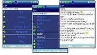 Tela de IM+ All-in-One Mobile Messenger (Java)
