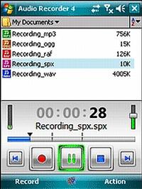 Tela de Resco Audio Recorder for Pocket PC