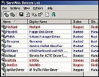 Tela de ServiWin v1.30 - Services/Drivers Manager